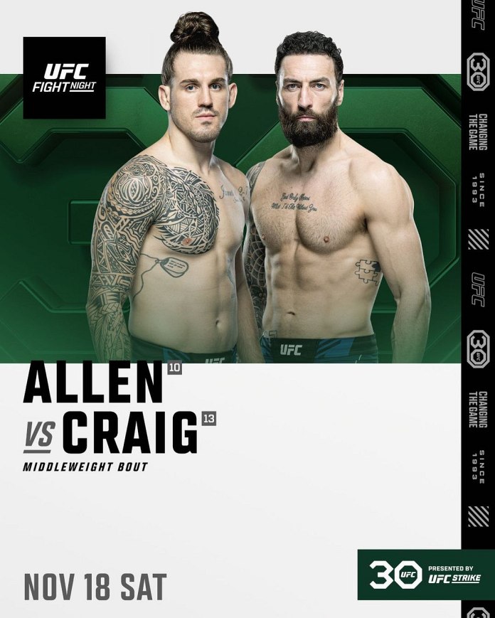 Allen vs. Craig card poster