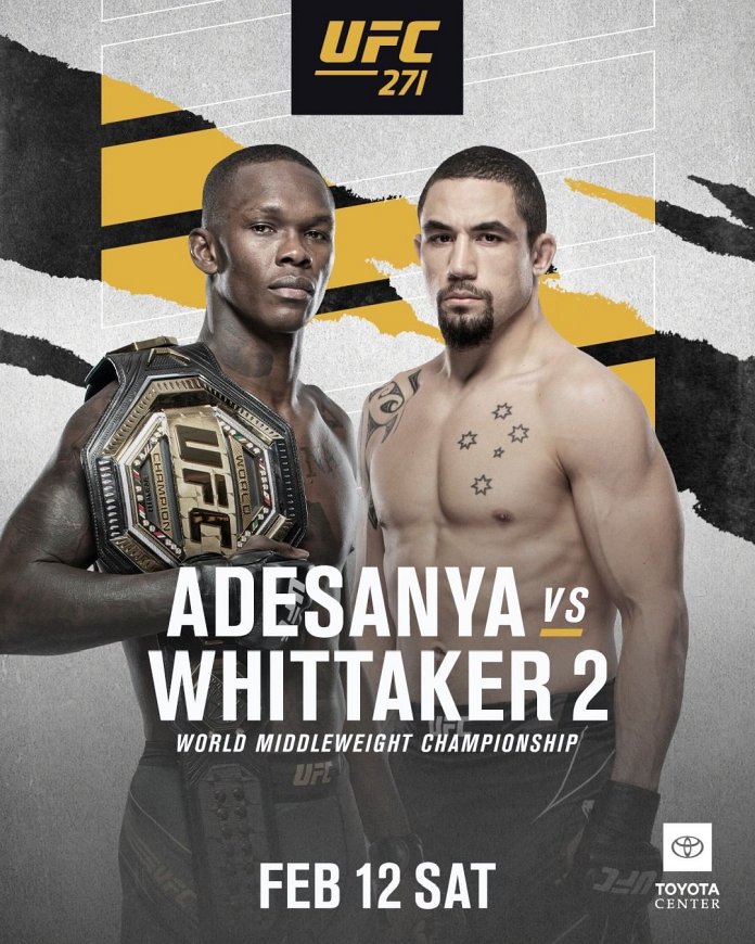 UFC 271 Fight Card Poster
