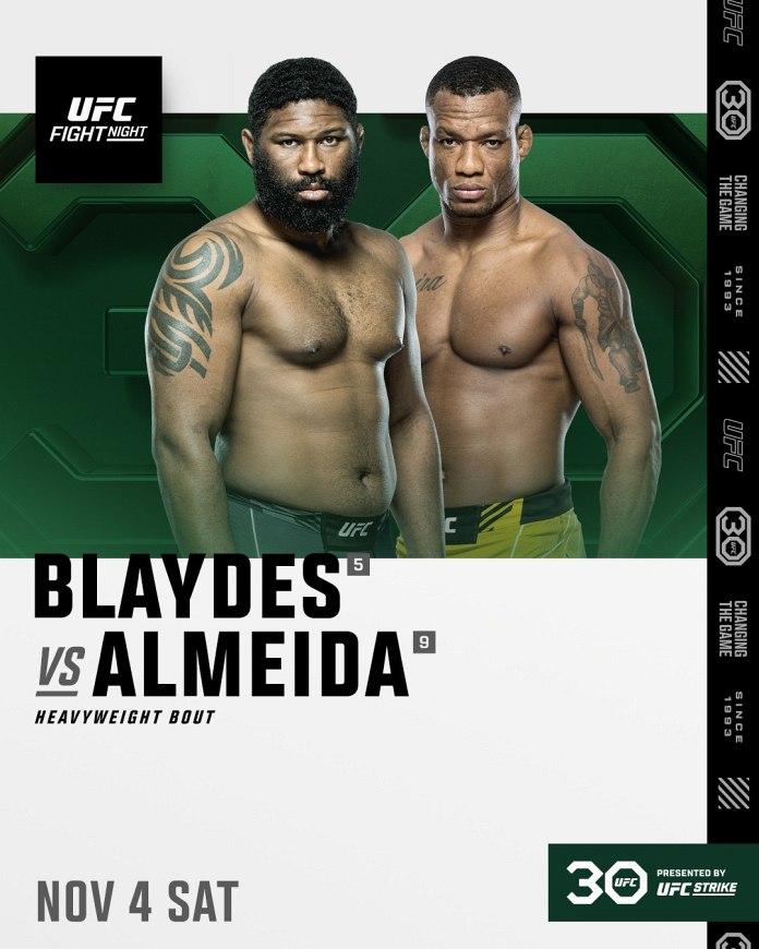 UFC Fight Night 231 Fight Card Poster