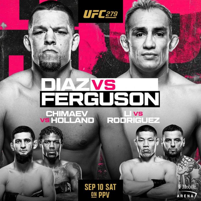 UFC 279 Fight Card Poster