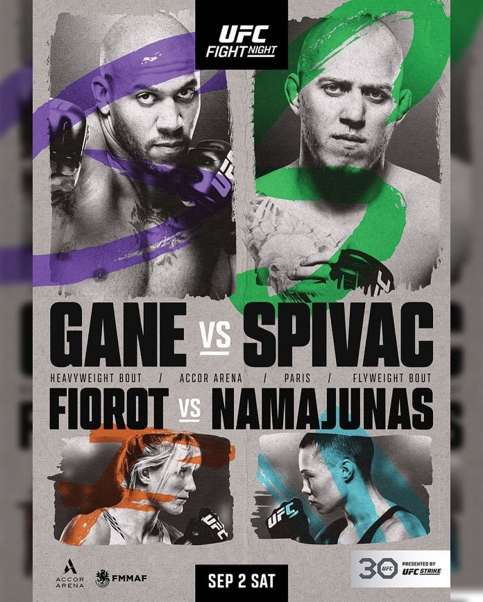 UFC Fight Night 226 Fight Card Poster UFC Fight Night 226 Fight Card Poster