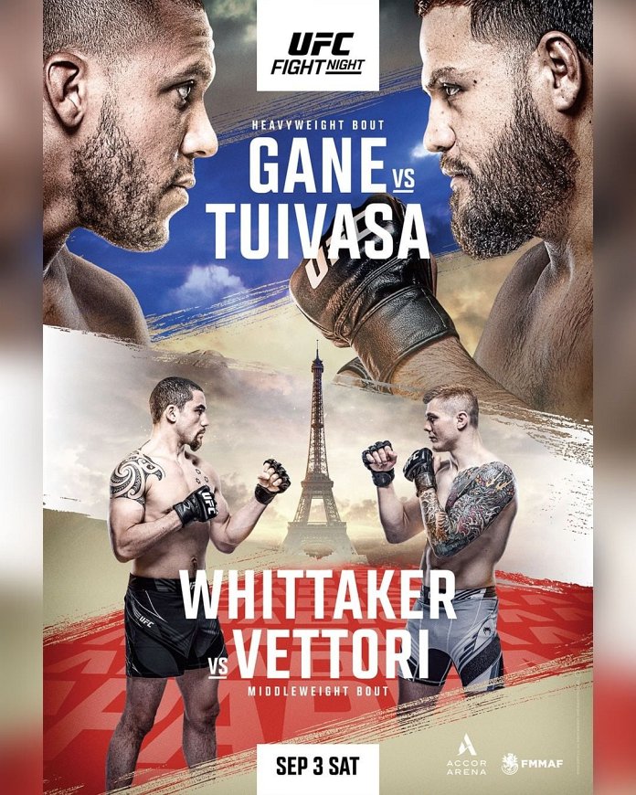 UFC Fight Night 209 Fight Card Poster UFC Fight Night 209 Fight Card Poster