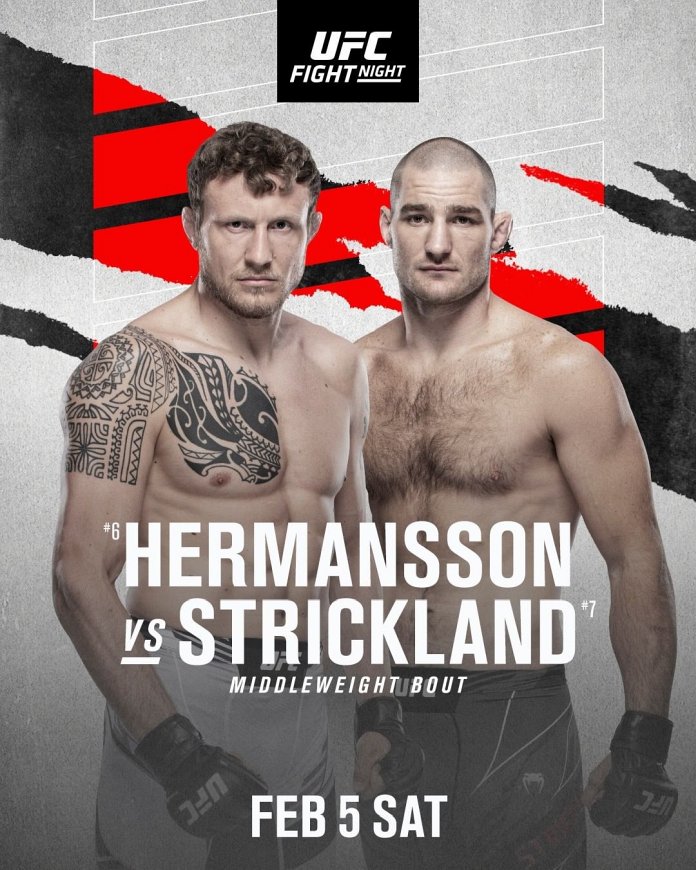 UFC Fight Night 207 Fight Card Poster