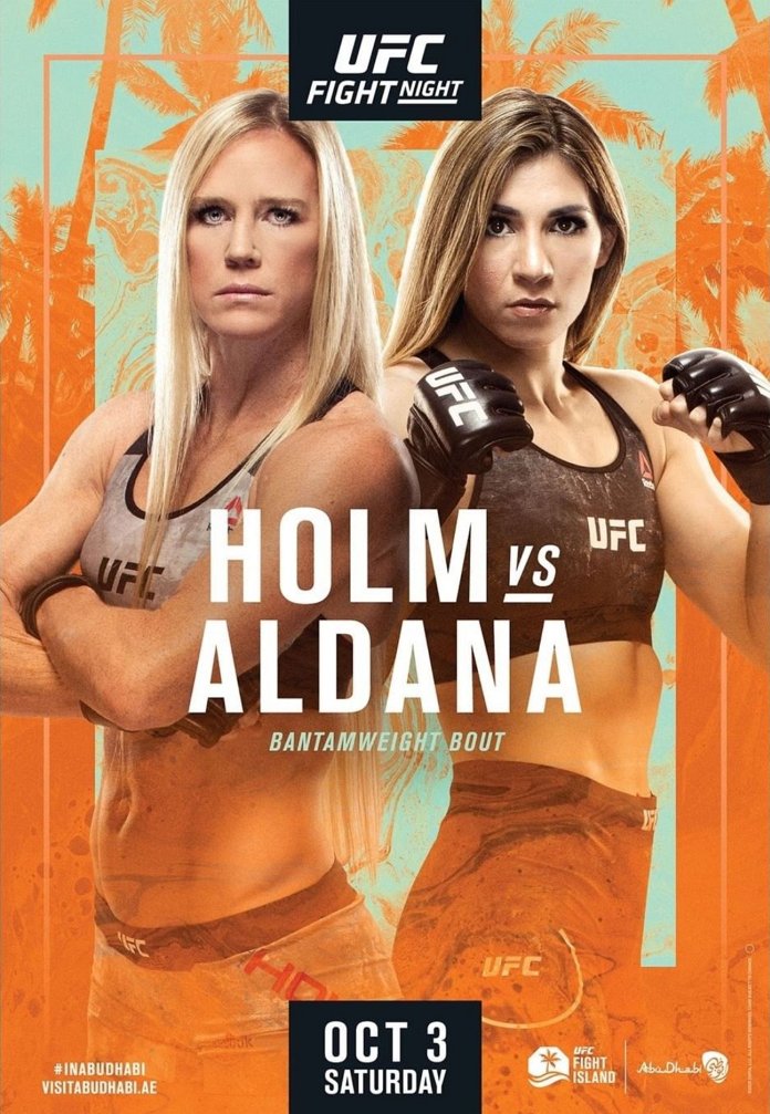 LOOK: UFC Fight Night 179 Poster for ‘Holm vs. Aldana’ Released
