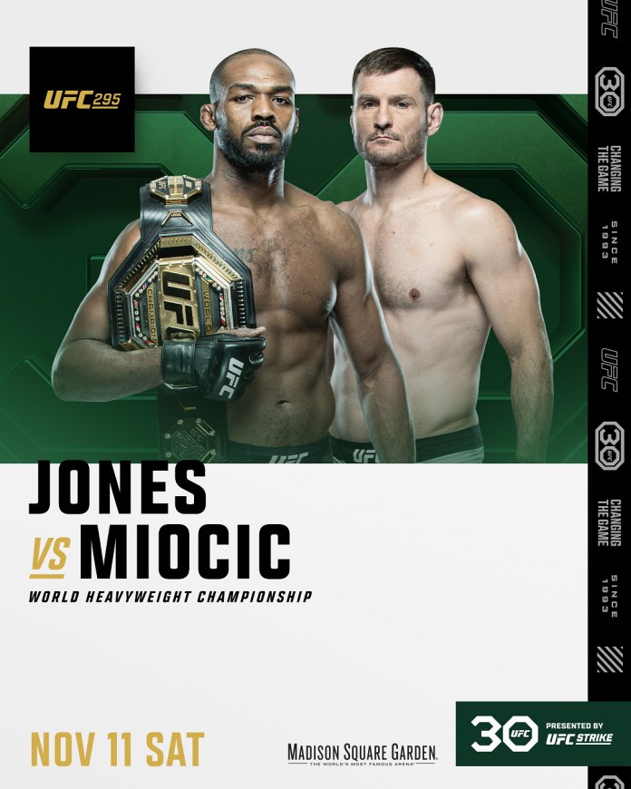 UFC 295 Fight Card Poster