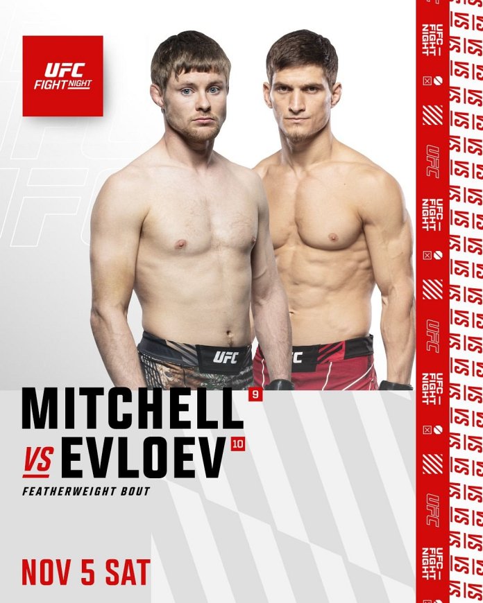 UFC Vegas 64 Fight Card Poster