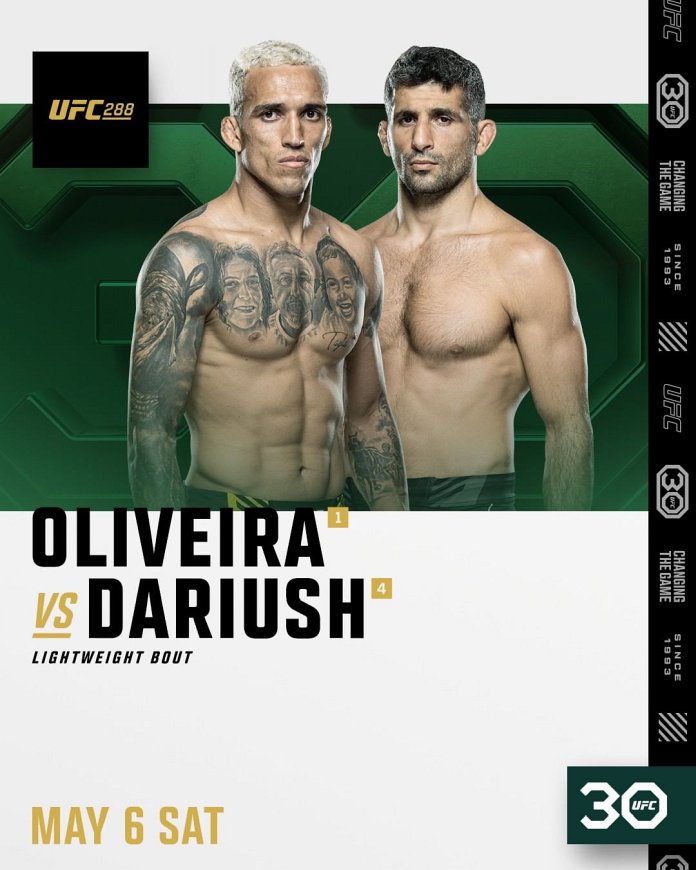 UFC 288 Fight Card Poster