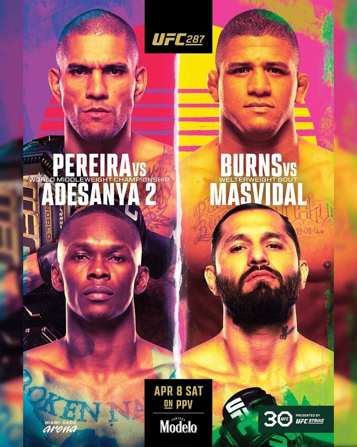 UFC 287 Fight Card Poster
