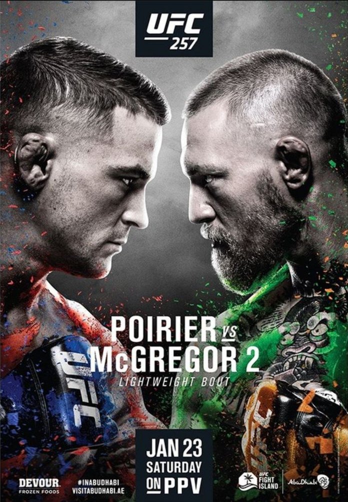 UFC 257 results poster