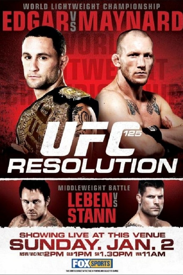 UFC 125: Resolution poster