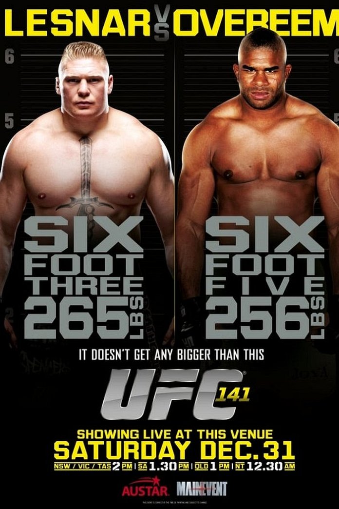 UFC 141 results poster