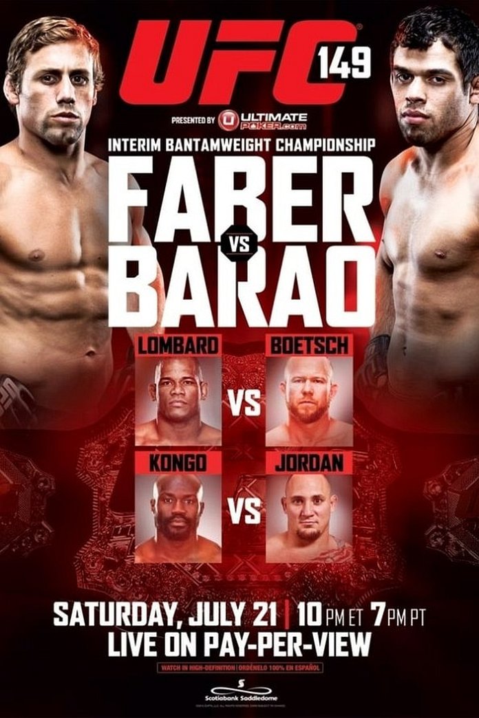 UFC 149 results poster