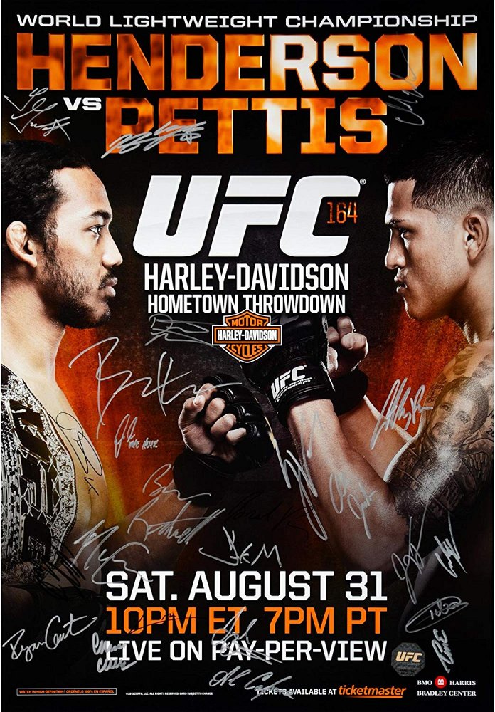 UFC 164 results poster
