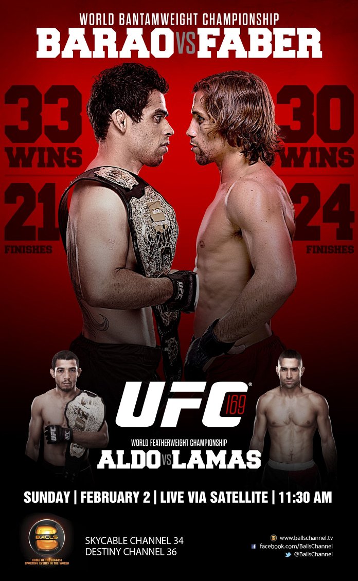 UFC 169: Barão vs. Faber II poster