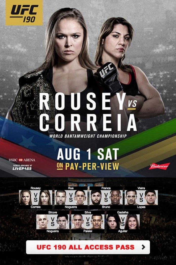 UFC 190 results poster