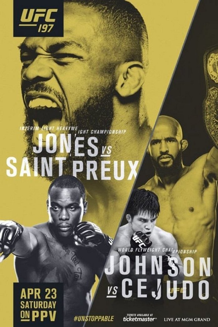UFC 197 results poster
