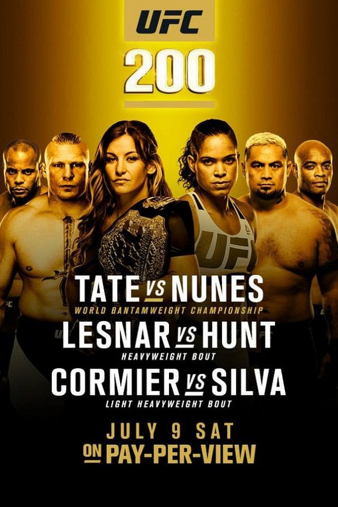 UFC 200 results poster