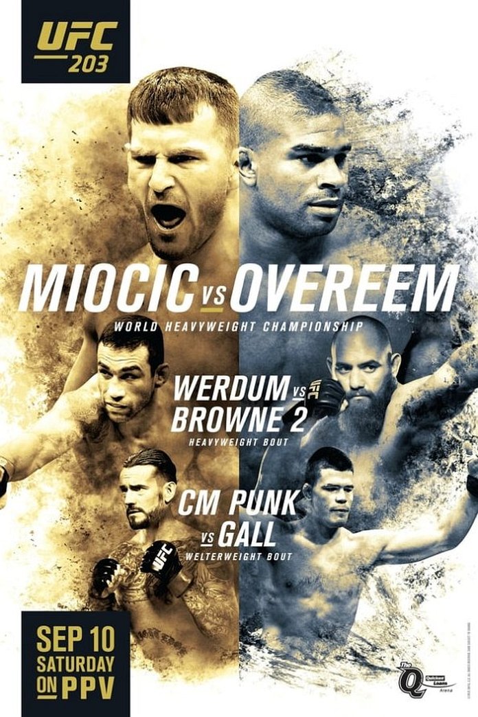 UFC 203 results poster