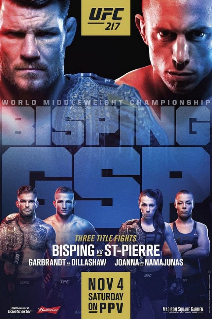 UFC 217 results poster