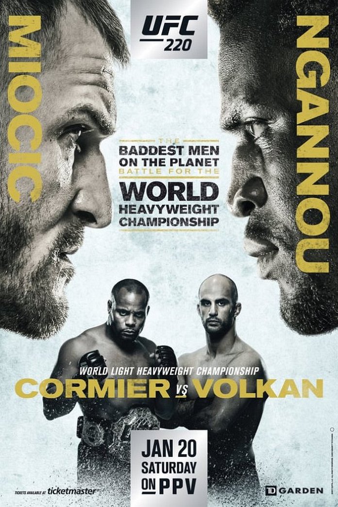 UFC 220 results poster