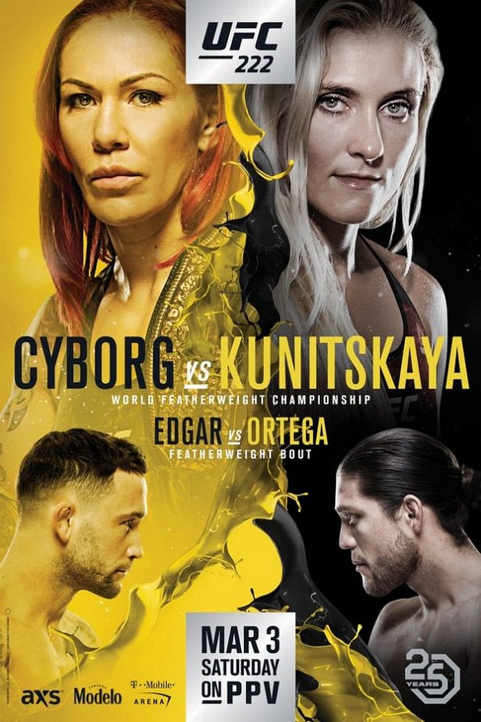 UFC 222 results poster
