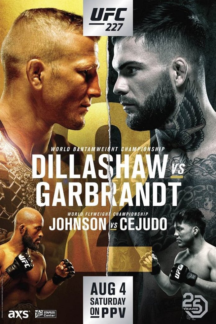 UFC 227 results poster