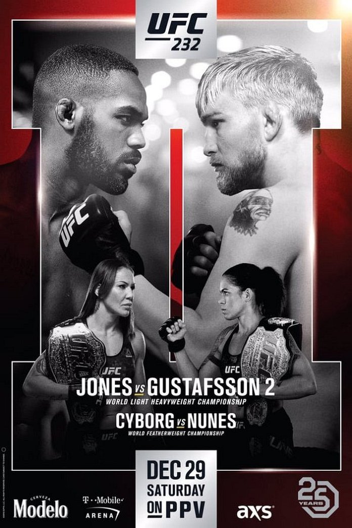 UFC 232 results poster