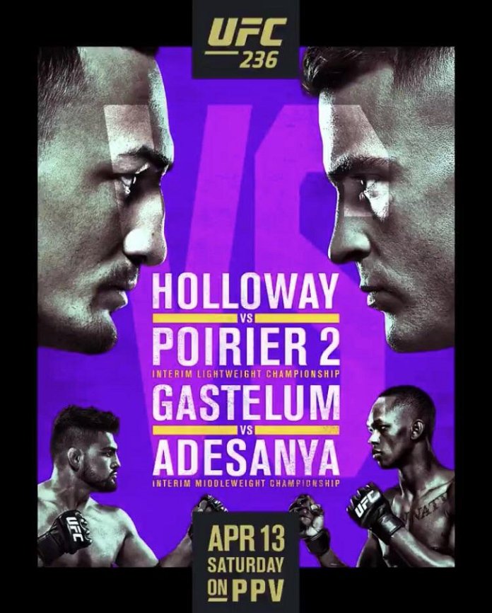 UFC 236 results poster