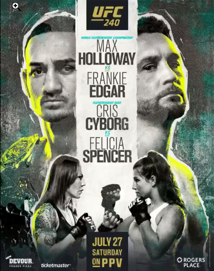 UFC 240 results poster