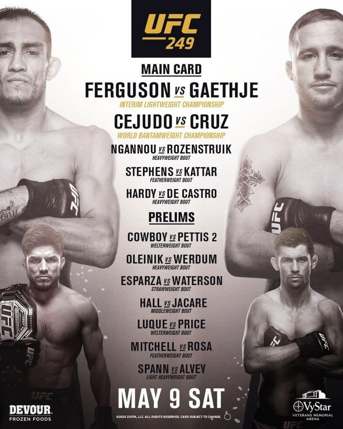 Schedule ufc Schedule for