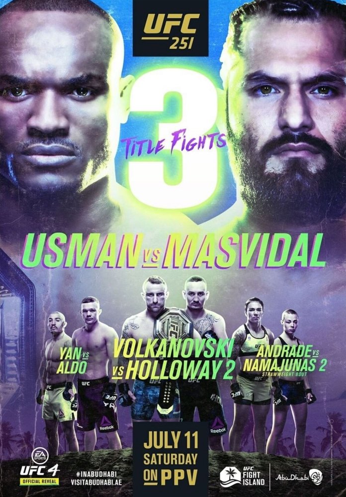 UFC 251 results poster