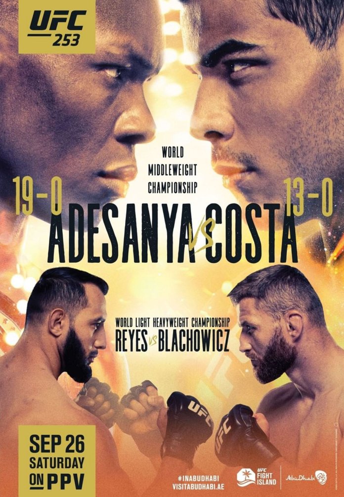 UFC 253 results poster