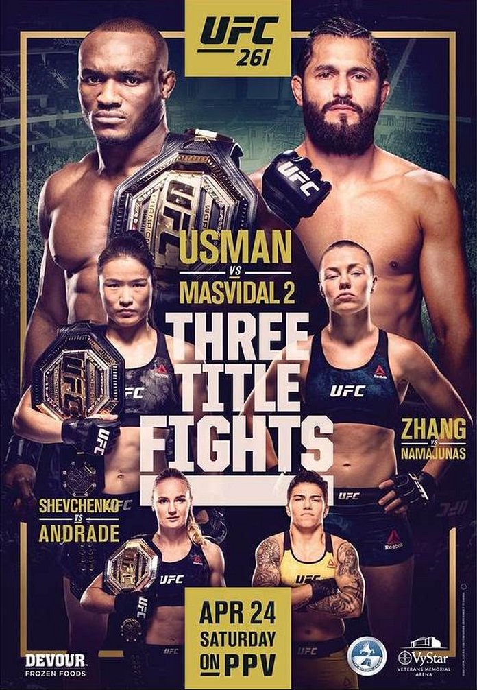 UFC 261 results poster