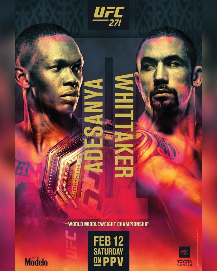 UFC 271 Fight Card Poster UFC 271 Fight Card Poster