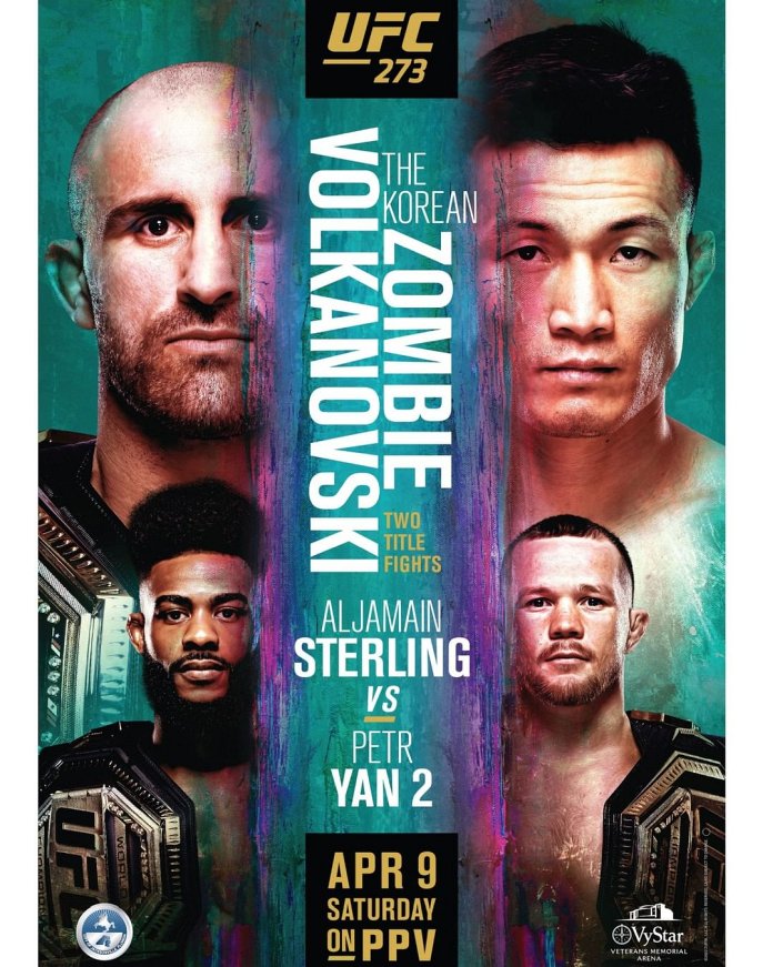 UFC 273 results poster