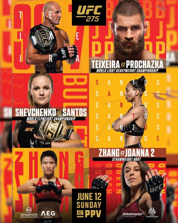 UFC 275 results poster