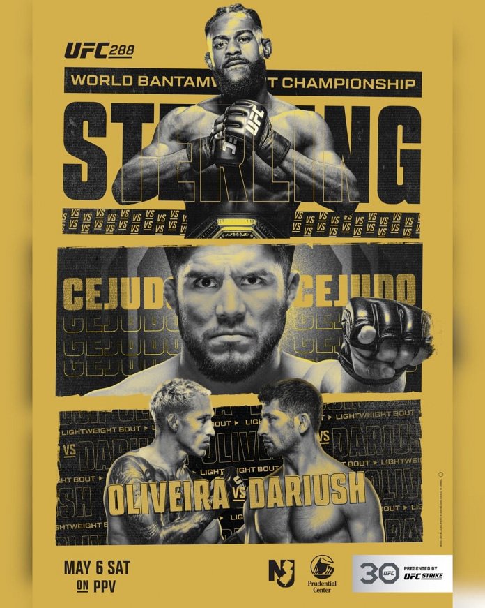 UFC 288 Fight Card Poster UFC 288 Fight Card Poster