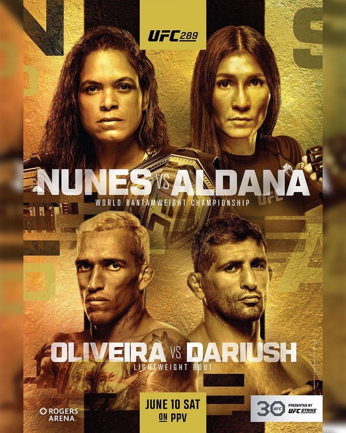 UFC 289 Fight Card Poster