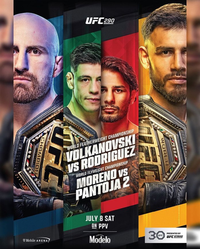 UFC 290 Fight Card Poster