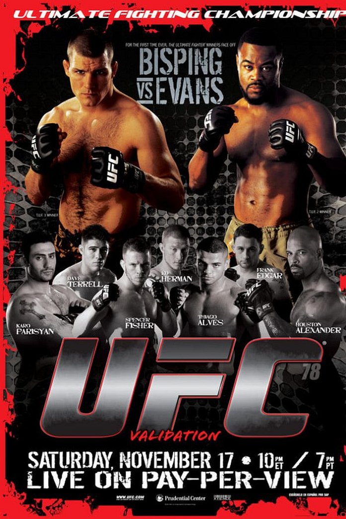 UFC 78 results poster