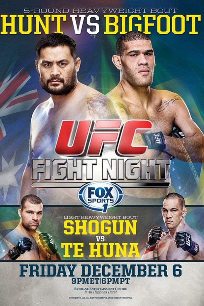 UFC Fight Night 33: Hunt vs. Bigfoot poster