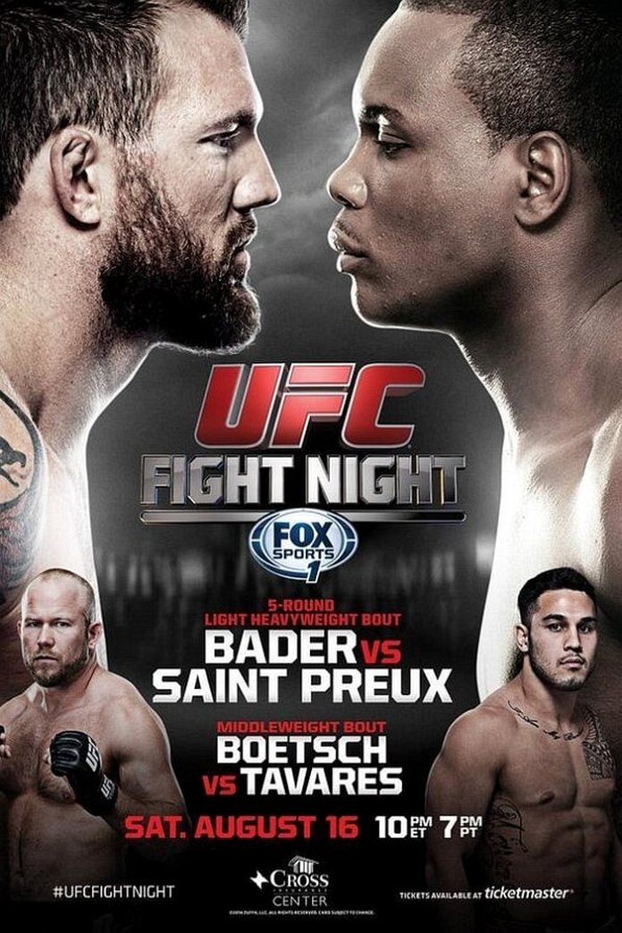 UFC Fight Night 47: Bader vs. Saint Preux poster