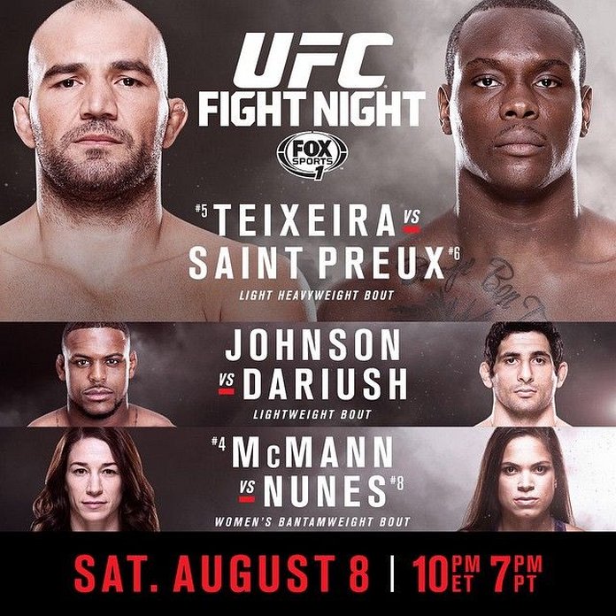 UFC Fight Night 73: Teixeira vs. Saint Preux poster