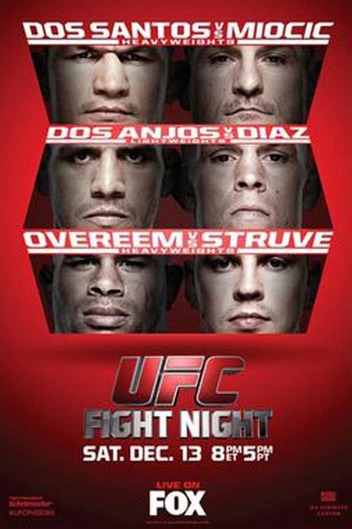 UFC on Fox 13: dos Santos vs. Miocic poster