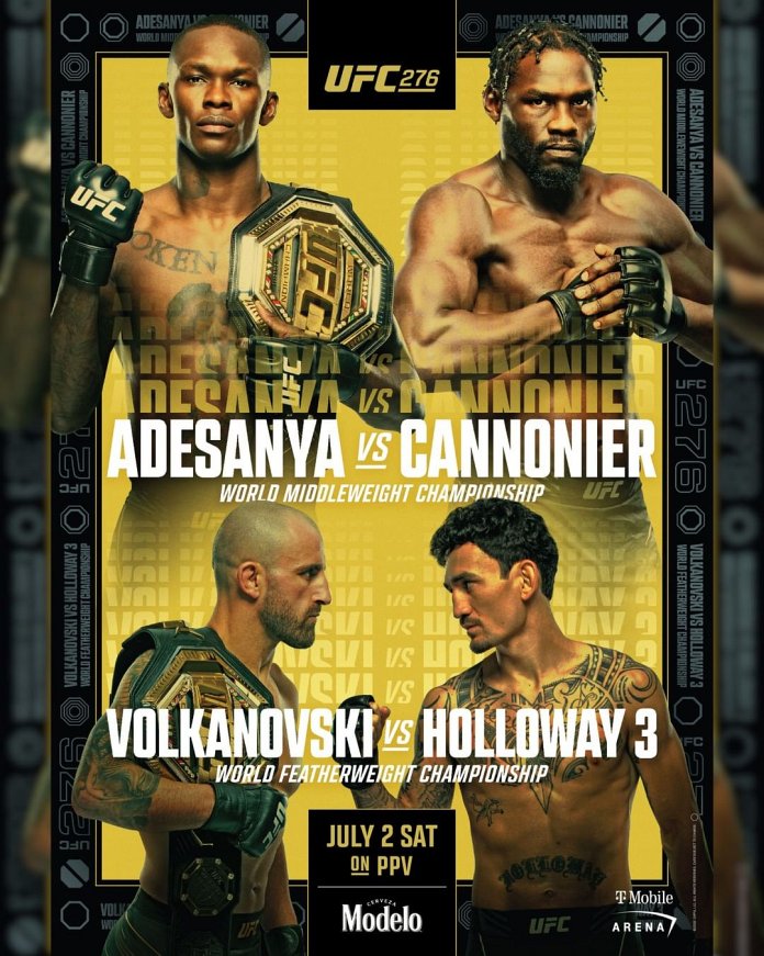 UFC 276 Fight Card Poster