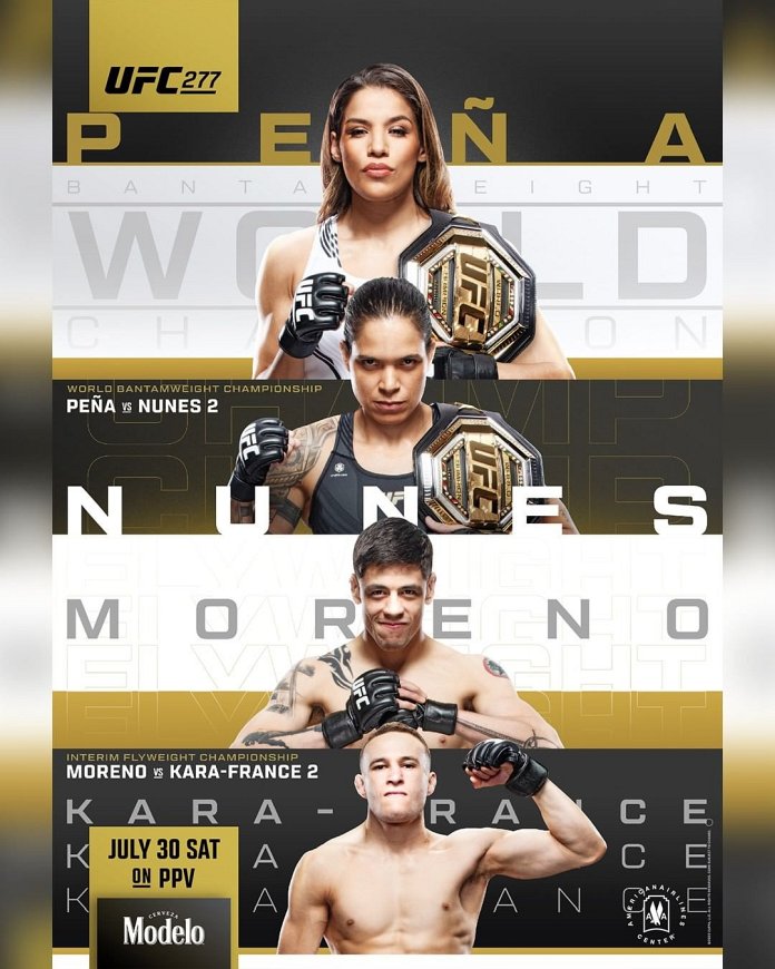 UFC 277 results poster