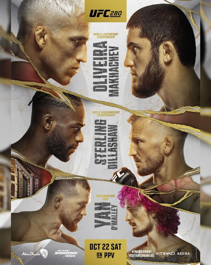 UFC 280 results poster